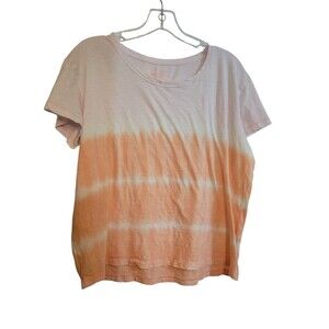 Vineyard Vines Casual Knits Tie Dye Surf Tee Bright Peach S Women